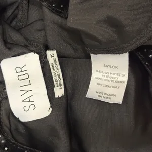 Saylor Black Velvet Glitter Micro Dot‎ V-Back Ruffle Mini Dress XS Going Out thumbnail 9