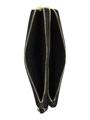 Coach Black Pebble Leather Double Zip Large Wristlet Wallet MSRP $198 NWT thumbnail 3