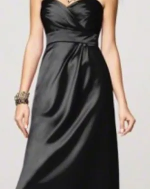 Alfred Angelo Black Strapless Satin Formal Dress (2) thumbnail 1