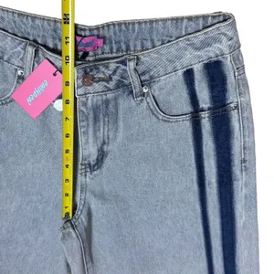 NEW Edikted Side Stripe Low Rise Wide Leg Washed Jeans Capsule Skater Grunge‎ S thumbnail 11