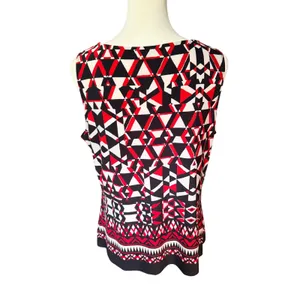 Calvin Klein Red White Black Sleeveless Top Medium thumbnail 2