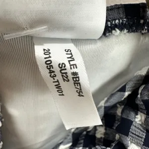 J.Crew Ruffle V Neck One Piece Gingham Swimsuit Padded Navy Retro US 24 NWT thumbnail 7