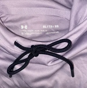 Under Armour Velocity Wordmark Loose Hoodie Lavender UA Tech HeatGear XL thumbnail 3