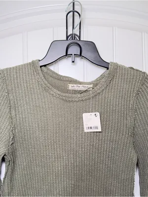 Free People We The Free XS Sage Green‎ Granola Girl Top 90s Grunge Fairy Grunge thumbnail 3