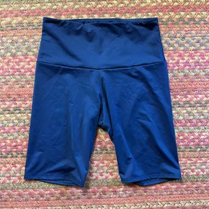 Onzie Navy Blue Bike Shorts Pilates Yoga Athletic 8” thumbnail 1