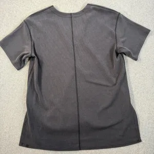 Lululemon Women's 6 Ribbed Softstreme Relaxed-Fit T-Shirt Gray Activewear thumbnail 9