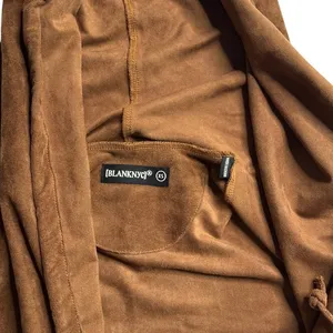 BLANKNYC Supernova Faux Suede Hooded Jacket Brown Size XS thumbnail 8