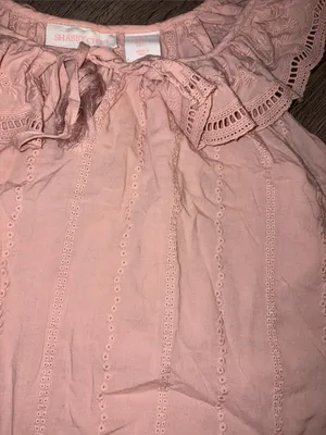 Shabby Chic Pink Eyelet Lace Pajama Set thumbnail 3