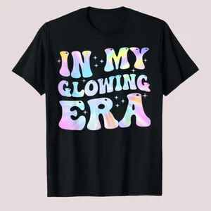 Gildan NWT Black “In My Glowing Era” Tshirt‎ - Lg thumbnail 1