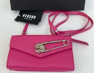 Versus by Versace Pink Leather Wallet Bag w/Medusa thumbnail 2