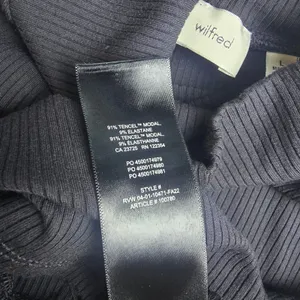 Wilfred Aritzia Black Ribbed‎ Turtleneck Long Sleeve Top Tencel Modal 100780 L thumbnail 5