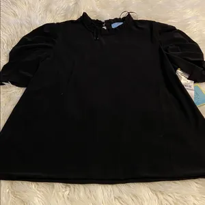 CeCe Elegant Black Women's Blouse size 1X brand new length 25” bust 44” thumbnail 6