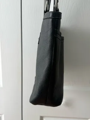 Y2K Coach Penelope Black Pebbled Leather Mini Tote Shoulder Bag thumbnail 4