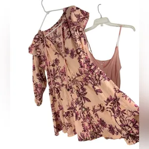 Free People Boho Mini Dress Size Small Cottagecore Festival Peasant Babydoll thumbnail 7