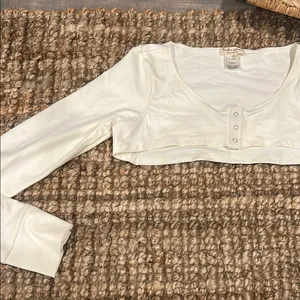 For Love & Lemons Knitwear Creme Bolero LS Top Size Small thumbnail 3
