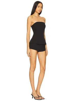 superdown Daija Shorts Set in Black XSmall New Womens Tube Top thumbnail 3