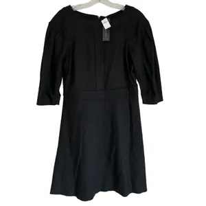 Banana‎ Republic Factory Womens 4 Black Linen Blend Boat Neck Mini Dress NWT thumbnail 10