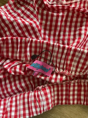 Edikted Gingham Boxer Shorts Red thumbnail 3