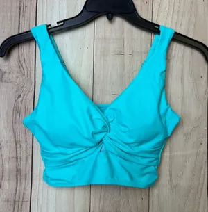 Twist-Front Turquoise Bikini Top - Women thumbnail 1
