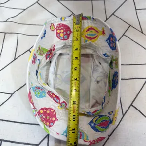 Fresh Produce Bucket Hat One Size‎ White Tropical Fish Print Cotton Sun Hat thumbnail 7