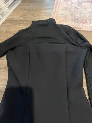 Abercrombie Black Long-Sleeve Sheer-Panel Bodysuit - Women Intimates thumbnail 8