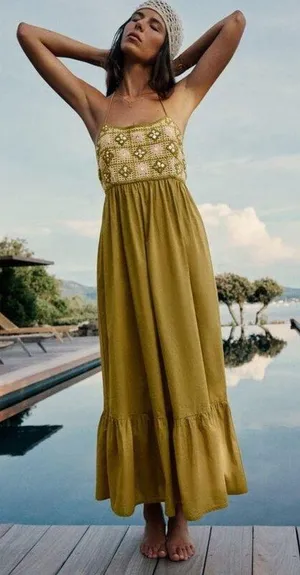 Zara Mix Beaded Crochet Dress thumbnail 3