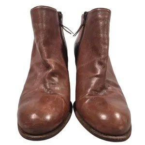 Stuart Weitzman Demigran‎ Leather Ankle Boots Block Heel Booties Women's Shoes thumbnail 2