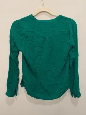 Anthropologie Maeve Green Swiss‎ Dot Pocket Blouse Womens Size 2 OB355806 thumbnail 5