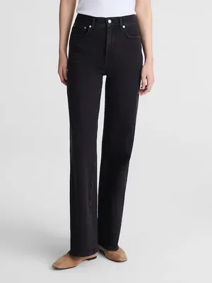 Madewell The Wide-Leg Jean in Super Stretch Denim black women’s Size 32 NWT thumbnail 2