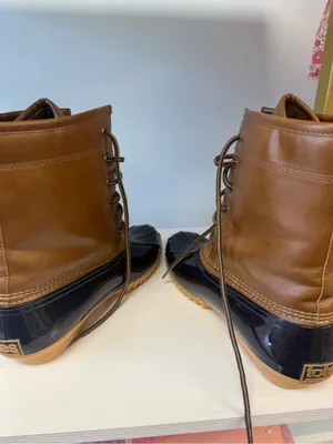 Classic totes Duck rain Boots in Brown and Navy size 9 thumbnail 6