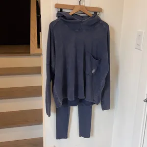 NWOT Free People Hot Shot Hooded Set in Midnight Navy Blue thumbnail 4