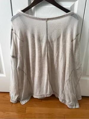 Free People Macchiato Top in Cream thumbnail 3