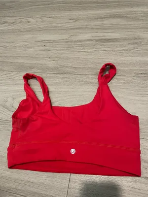CRZ YOGA Red Seamless Sports Bra thumbnail 2