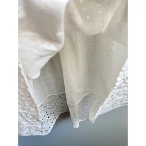 Miss Sparkling White Eyelet‎ Dress Pullover Beach Boho Surplice V Neck Womens XL thumbnail 4