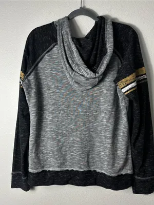 Majestic New Orleans Saints Black & Gray Fan Fashion Hoodie (L) thumbnail 7