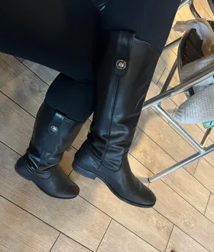 Frye Black Leather Riding Boots thumbnail 1