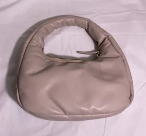 Oak + Fort Beige Faux Leather Mini Hobo Shoulder Bag Slouchy Crescent Purse thumbnail 1