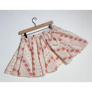 FREE PEOPLE Gaia Floral Printed Skirt Mini Ivory Combo Pockets Poplin Small‎ thumbnail 8