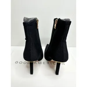 Good American Booties Size 5.5 High Kickstand Black Pointed Toe Neoprene Boot‎ thumbnail 6