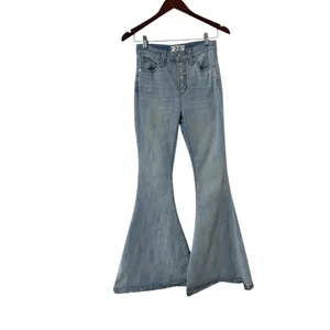 FREE PEOPLE We The Free Irreplaceable Kent Blue High Rise Flare Wide Leg Jeans thumbnail 4