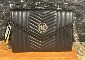 Badgley Mischka Black Quilted Purse Vegan Leather Gold Chain Cross Body Bag NWT thumbnail 1