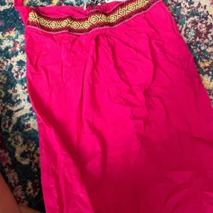 NWT Rusttydustty Hot Pink Geometric Embroidered Tube Top Wide Leg Jumpsuit M‎ thumbnail 9