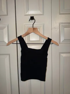 Abercrombie Black Ribbed Square Top thumbnail 2