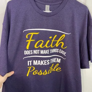 NEW Gildan adult blackberry faith heavy‎ cotton short sleeve casual tshirt XL thumbnail 3