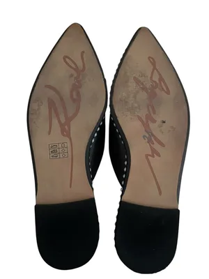 Karl Lagerfeld Paris Vyra Black Leather Pointed Toe Mules with Pearls Size 9 thumbnail 6
