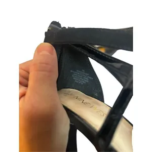 Nine West Women's Elilah Strappy Zip Up High Heels Black Size 7 thumbnail 11