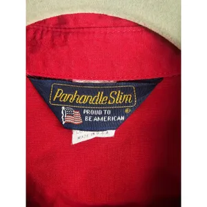 Vintage Panhandle Slim Womens Red Black Cowboys Boots‎ Western Crop Top Shirt Sm thumbnail 4