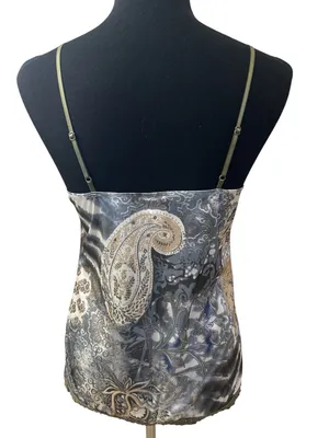 Xhilaration Goblincore Fairy Y2K Crochet Trim Satin Cami Tank Top Vampire Diaries Coquette thumbnail 3