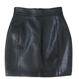 Meshki Black Faux Croc Tube Top & Mini Skirt Set thumbnail 3
