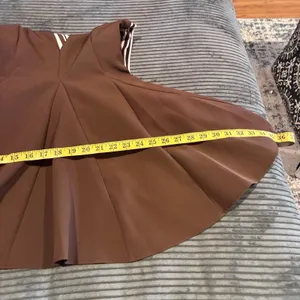 ZARA Brown Tennis Dress Sleeveless Pleated Mini Skater Fit & Flare Size S thumbnail 12